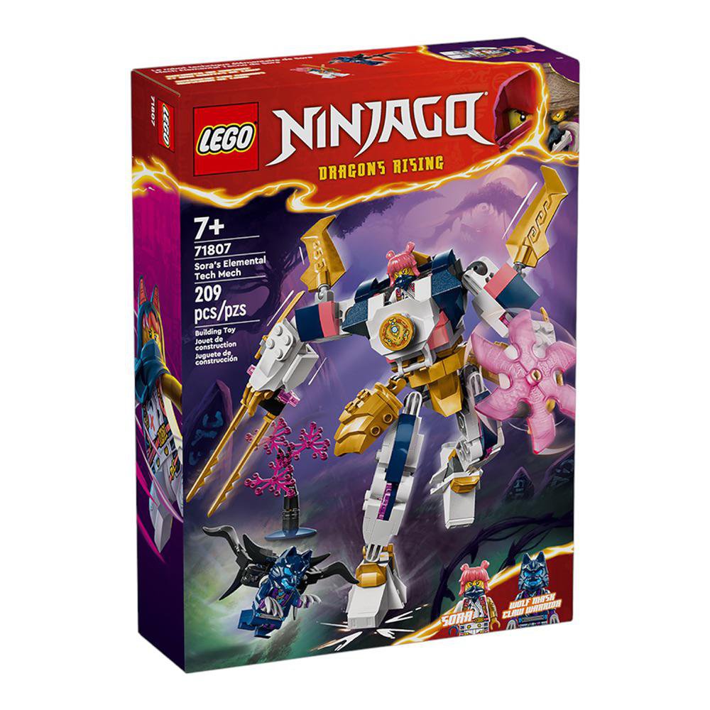 LEGO NINJAGO Dragons Rising Meca Elemental Tecno de Sora #71807 de 209 Piezas