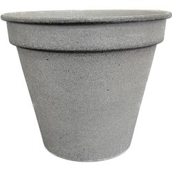 Maceta Redonda de Acero Gris Perla 6.25 Plg
