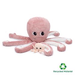 Peluche Mamá y Bebé Pulpo Rosado - Les Ptipotos