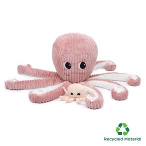 Peluche Mamá y Bebé Pulpo Rosado - Les Ptipotos