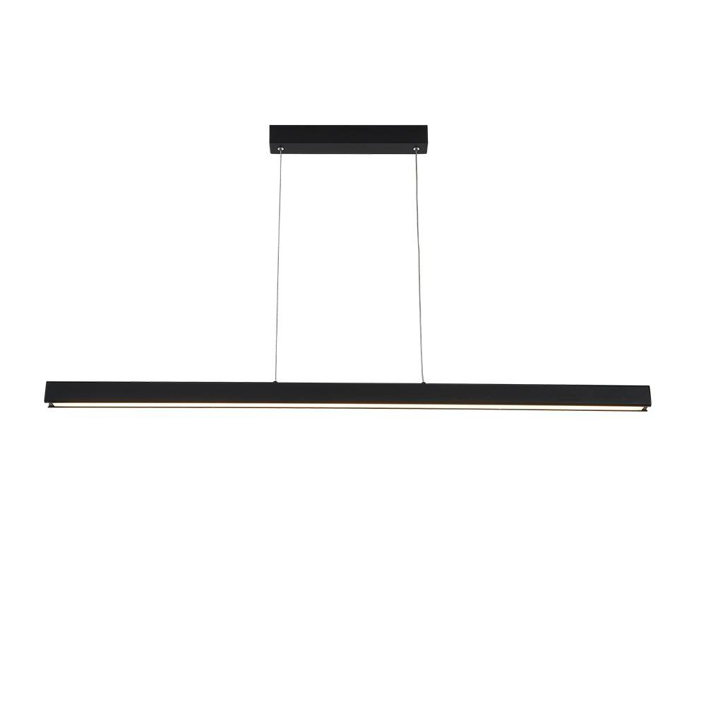Lámpara Colgante LED Lineal Negra Luz Cálida 32W Lámpara Led Rectangular Colgante Negra Lu…