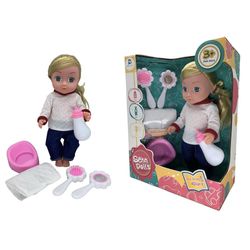 Muñeca Bebé 14 Plg con Accesorios