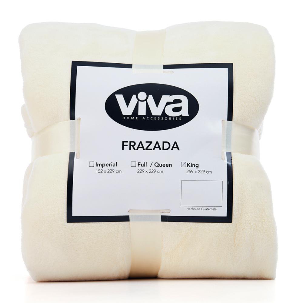 Frazada de Microfibra Suave Color Vainilla - Varios Tamaños King
