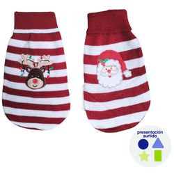 Suéter Navideño Rayado para Perro S