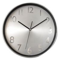 Reloj de Aluminio para Pared Plateado 12 Plg