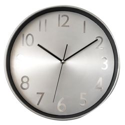Reloj de Aluminio para Pared Plateado 12 Plg