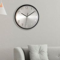 Reloj de Aluminio para Pared Plateado 12 Plg