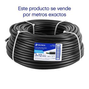 Cable TSJ Uso Extra Rudo Venta por Metro 3 X 12 AWG