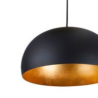 Lámpara Colgante Agora II 1 Luz Negro y Dorado