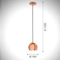 Lámpara para Colgar Rocamar Bronce 1 Luz - Eglo