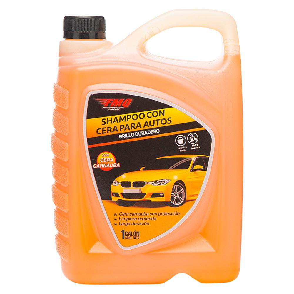 Shampoo con Cera Carnauba para Auto 1 Galón Diluible para Autos y Motos