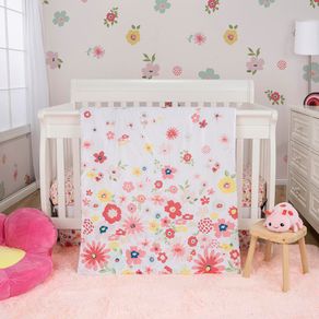 Set de Cuna Chispas Florales 4 Pzas - Sammy And Lou