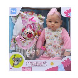 Muñeca-con-Vestido-Rosa-y-Accesorios-46-cm
