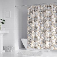 Set de Cortina para Baño con Ganchos y Liner