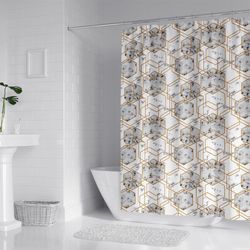 Set de Cortina para Baño con Ganchos y Liner