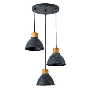 Lámpara para Colgar Gloas 3 Luces Negro