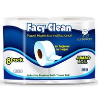 Papel Higiénico Jumbo Facy Clean 8 Pzas