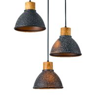 Lámpara para Colgar Gloas 3 Luces Negro