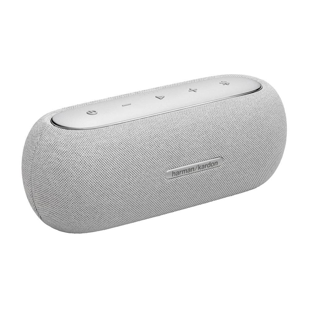 Bocina Inalámbrica Portátil Luna Bluetooth en Color Gris Bocina Portátil Bluetooth Harman…