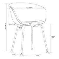 Silla Bilbao de 55x57x77.5 Cm - Varios Colores