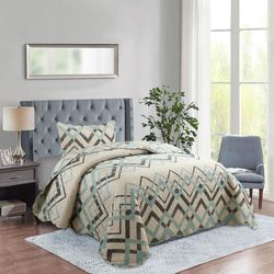 Set de Cubrecama de Microfibra Chevron - Varios Tamaños