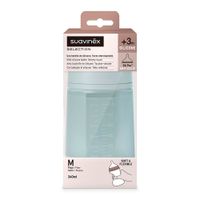 Biberón Suavinex Zero Zero Anticólicos de Silicona Azul 240 Ml