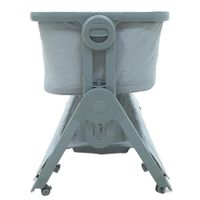 Cuna para Bebé de Tela Gris con Almacenamiento