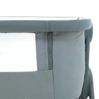 Cuna para Bebé de Tela Gris con Almacenamiento