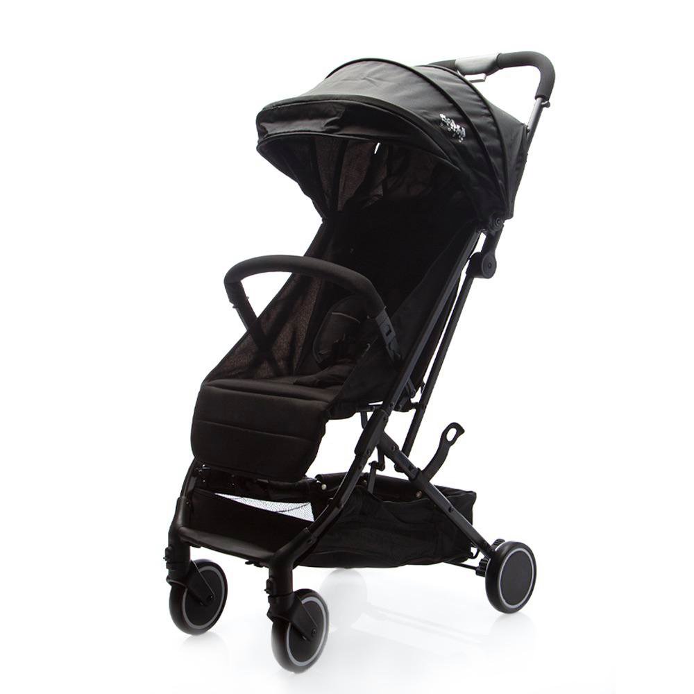 Carruaje C628 Plegable con Arnés de 5 Puntos y Capota Color Negro Carruaje de Paseo Plegable Compacto con Arnés de 5 Puntos y Capota Negro
