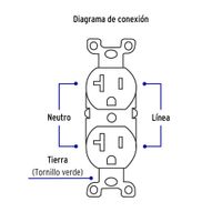 Tomacorriente 2 Polos Aterrizado Standard Blanco - Volteck
