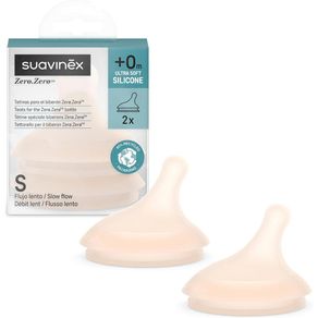 Set de 2 Tetinas Zero Flujo Lento 0+ Meses - Suavinex