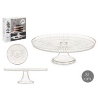 Pastelero de Vidrio con Pedestal 31 Cm