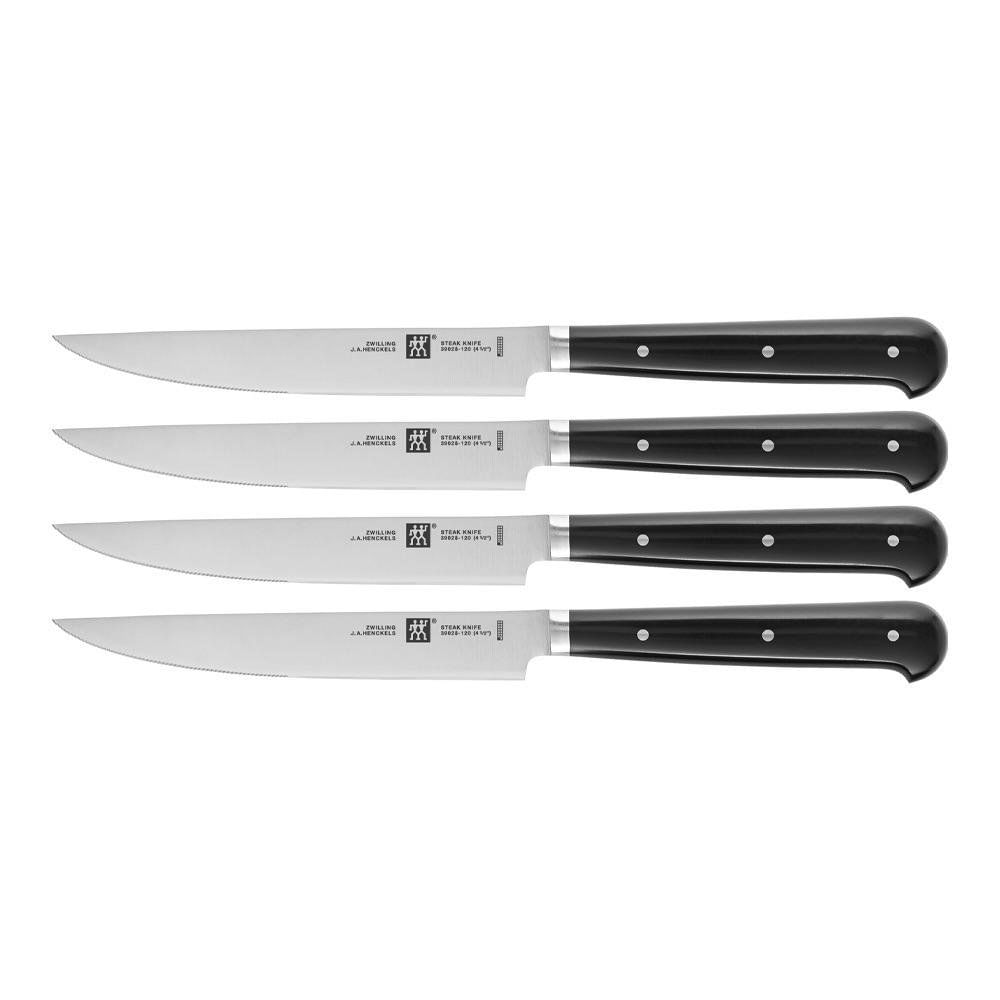 Juego de 4 Cuchillos para Bistec Color Plateado