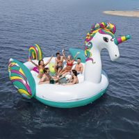 Isla Inflable Diseño Unicornio Gigante