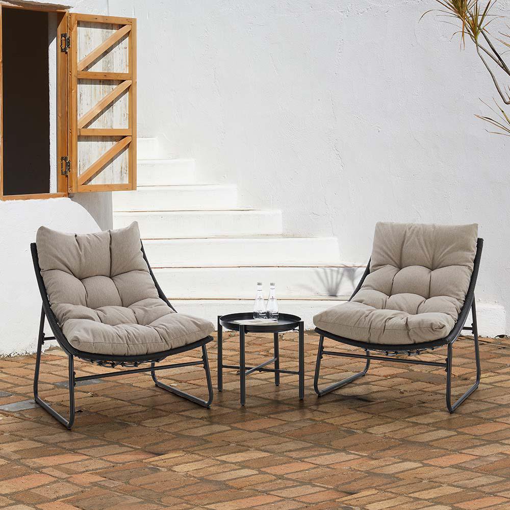 Set de Sala para Exterior Isy Beige 3 Pzas Set de Sala de Exterior Isy 3 Piezas Color Beig…