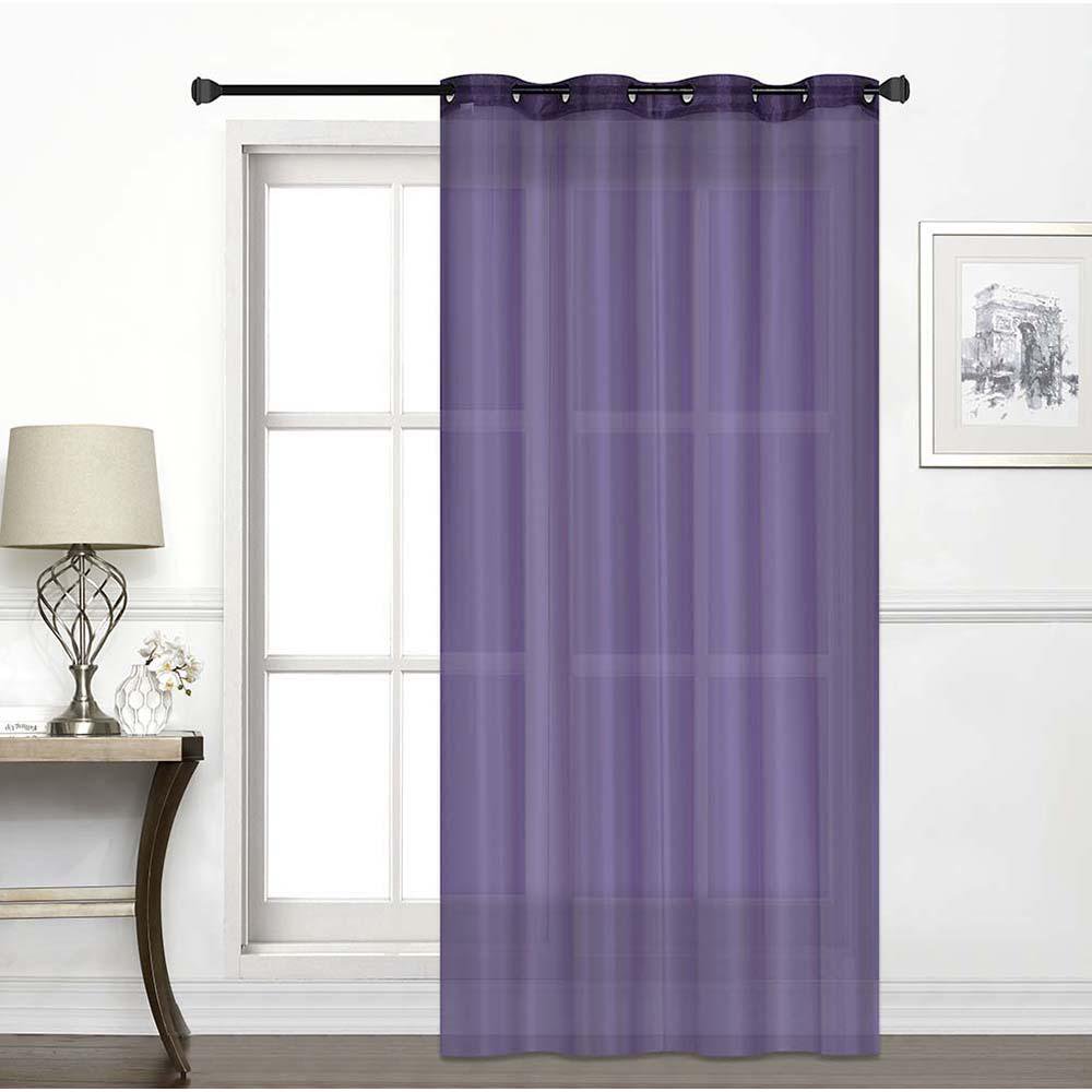 Cortina Voile de 140 x 240 Cm - Varios Colores Morado