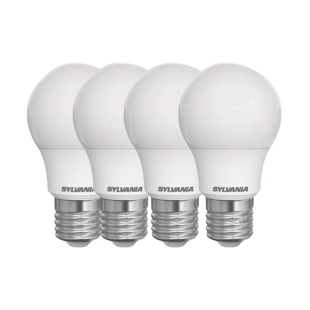 Pack de 4 Bombillas LED A60 de 9 W E27 con Luz Fría 6500 K