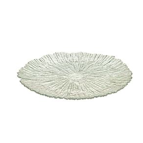 Plato Base de Vidrio Turquesa de 32 Cm