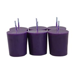 Set de 6 Veladoras Mini Pillars Aroma Lavanda
