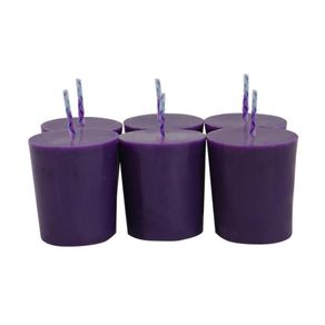 Set de 6 Veladoras Mini Pillars Aroma Lavanda