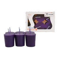 Set de 6 Veladoras Mini Pillars Aroma Lavanda