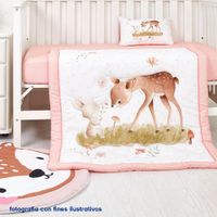 Set De Edredón Para Cuna Venado 2 Pzas.