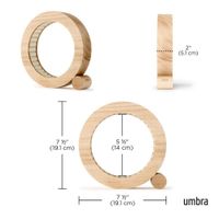 Joyero Circular de Madera Acabado Natural