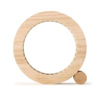Joyero Circular de Madera Acabado Natural