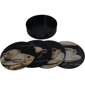 Set de 4 Porta Vasos con Base