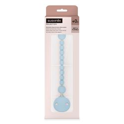 Broche de Pinza para Sujetar Chupetes con Bolitas de Silicona Azul - Suavinex