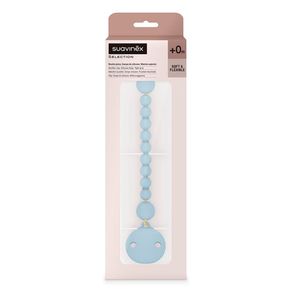 Broche de Pinza para Sujetar Chupetes con Bolitas de Silicona Azul - Suavinex