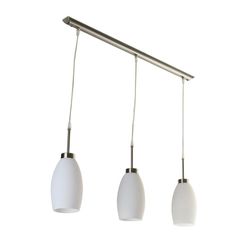 Lámpara Colgante 3 Niveles Cristal Opalino Blanco