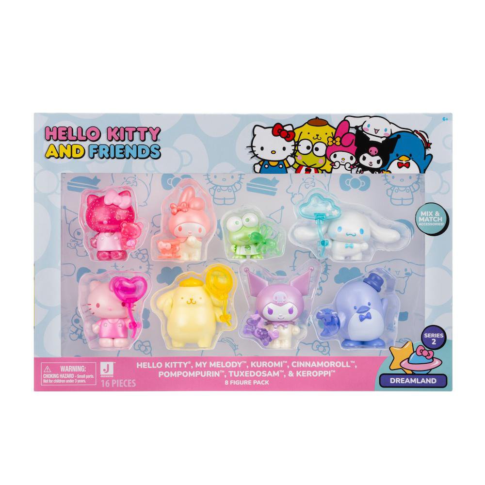 Set de 8 Figuras Hello Kitty and Friends Dreamland Serie 2 con Accesorios Set de 8 Figuras…