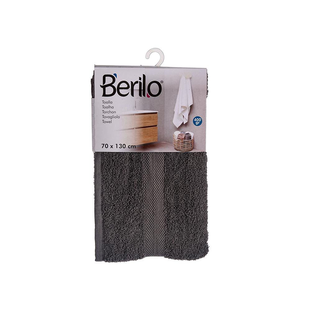 Toalla de Baño 80% Algodón 70 x 130 cm Color Gris
